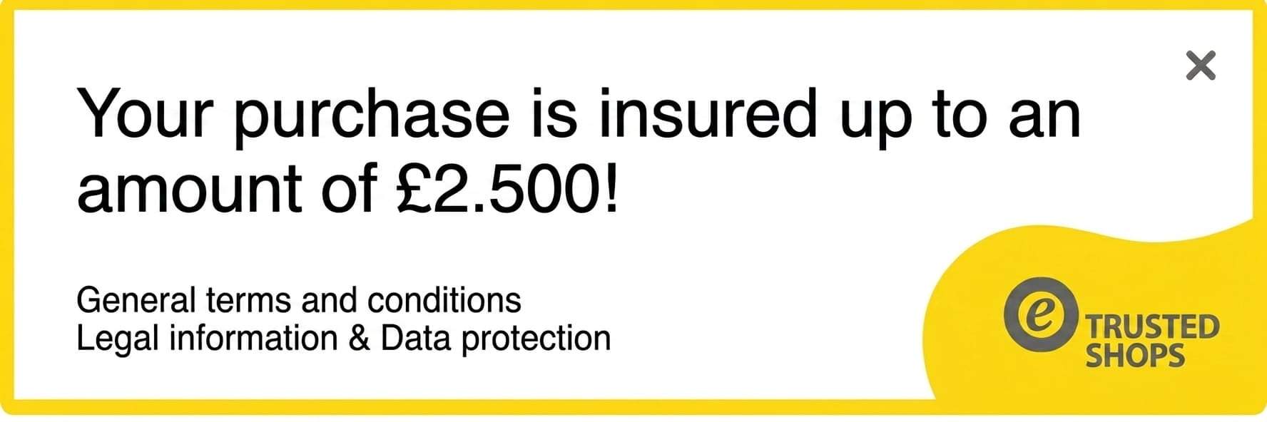 Trusted Shops-Insured Purchases Up to &pound;2.500